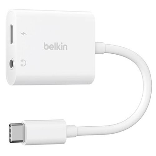 BELKIN Adaptateur USB-C vers Jack/USB-C (Blanc)